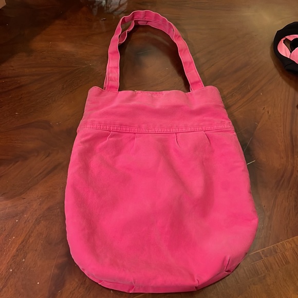 Pink denim Jean hobo shoulder bag zipper inside - Picture 3 of 4